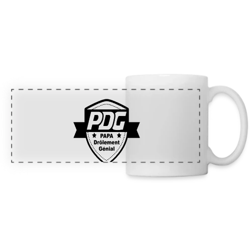 T-shirt PDG : Le Boss au Sommet - Mug panoramique contrasté et blanc