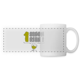 Maquette de Mug panoramique contrasté et blanc « Un Jaune ou Rien » à imprimer et personnaliser