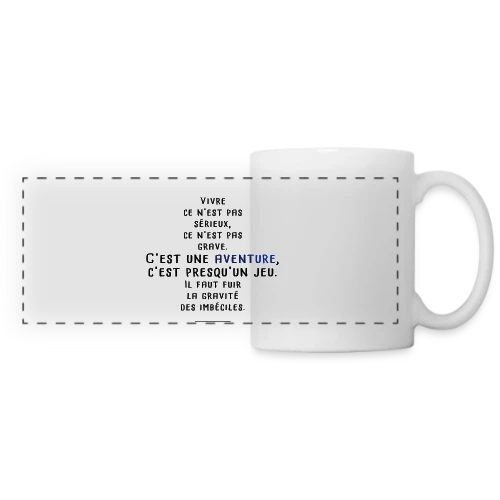 Jacques Brel: Le Grand Poète - Mug panoramique contrasté et blanc