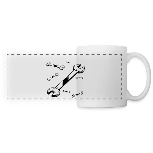 Clé à Molette : L'Outil Essentiel - Mug panoramique contrasté et blanc