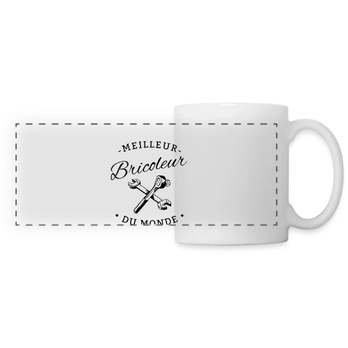 Le Meilleur Bricoleur du Monde - Mug panoramique contrasté et blanc