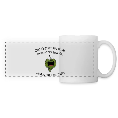 Le Têtard Blagueur - Mug panoramique contrasté et blanc