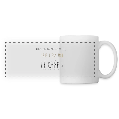 Le Chef dans Ma Tête - Mug panoramique contrasté et blanc