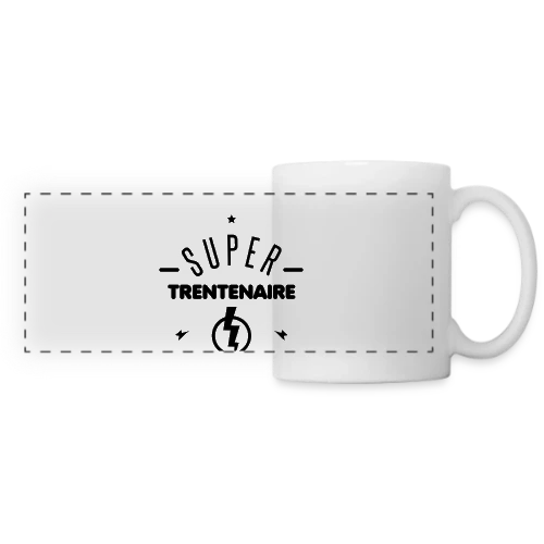 Super Trentenaire : L'Âge d'Or avec Humour - Mug panoramique contrasté et blanc