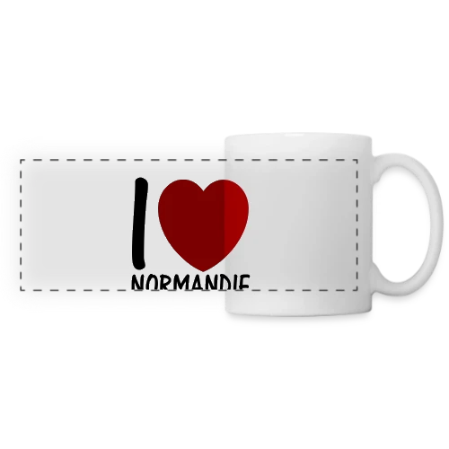 J'aime la Normandie - Mug panoramique contrasté et blanc