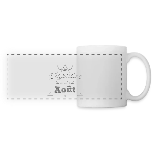 Les Légendes Naissent en Août - Mug panoramique contrasté et blanc