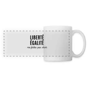 Maquette de Mug panoramique contrasté et blanc « Patience Zéro : L'Expression Qui Pique » à imprimer et personnaliser
