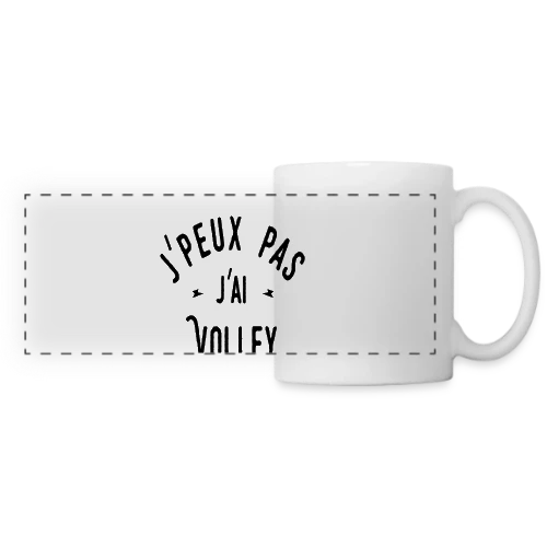T-shirt J'peux pas j'ai Volley - Humour Sportif - Mug panoramique contrasté et blanc