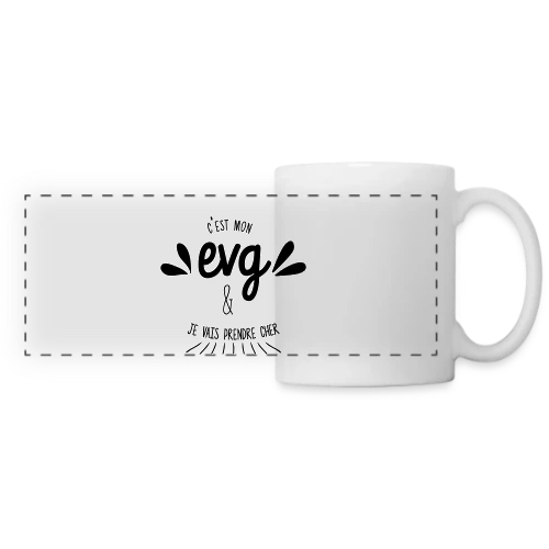 C'est Mon EVG Humour - Mug panoramique contrasté et blanc