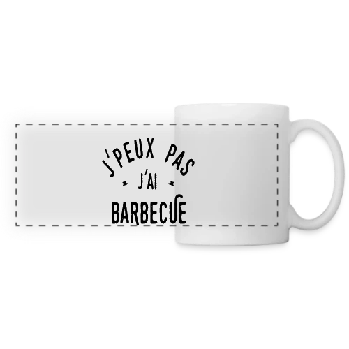 J'PEUX PAS J'AI BARBECUE - Humour & Grillades - Mug panoramique contrasté et blanc