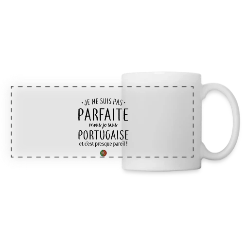 Pas Parfaite, Juste Italienne ! - Mug panoramique contrasté et blanc