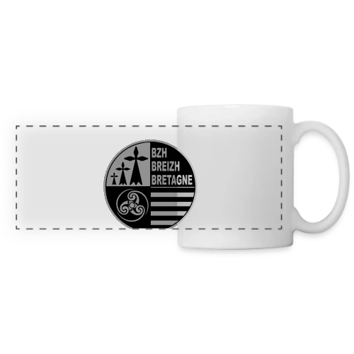 Emblème Breton Breizh - Mug panoramique contrasté et blanc