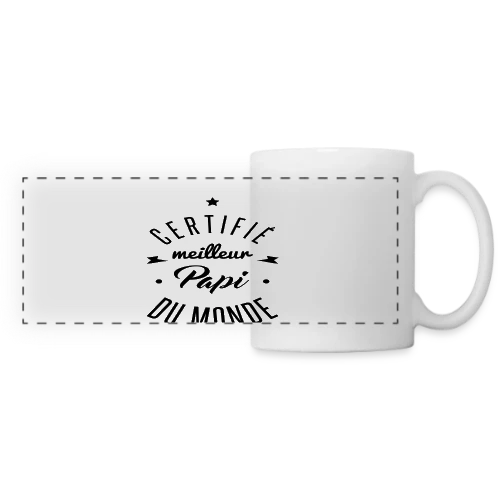 Le T-shirt "Meilleur Papi Certifié" - Mug panoramique contrasté et blanc