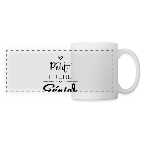 Petit Frère Génial - Mug panoramique contrasté et blanc
