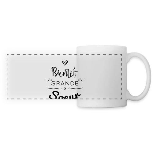 Bientôt Grande Sœur - Mug panoramique contrasté et blanc
