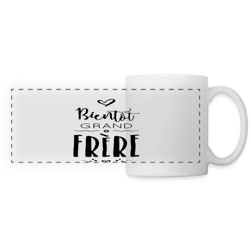 Bientôt Grand Frère - Mug panoramique contrasté et blanc