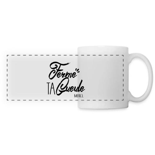 T-shirt Humour : Chut ! Message Subtil - Mug panoramique contrasté et blanc