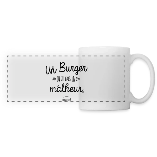 L'Empereur du Burger - Mug panoramique contrasté et blanc