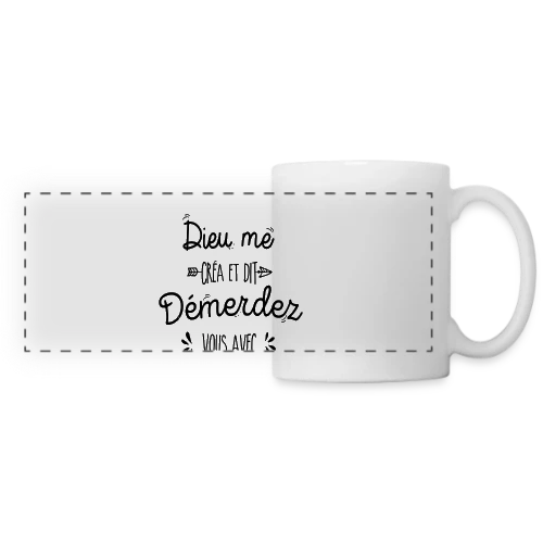 Démerdez-vous ! - Mug panoramique contrasté et blanc
