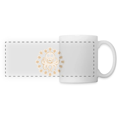 Crâne Poulpe - Mug panoramique contrasté et blanc