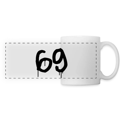 Numéro 69 Graffiti - Mug panoramique contrasté et blanc