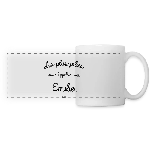 T-Shirt Prénom 'Émilie' - Le Cadeau Personnalisé Idéal - Mug panoramique contrasté et blanc