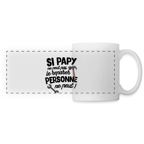 Super Papy Bricoleur - Mug panoramique contrasté et blanc