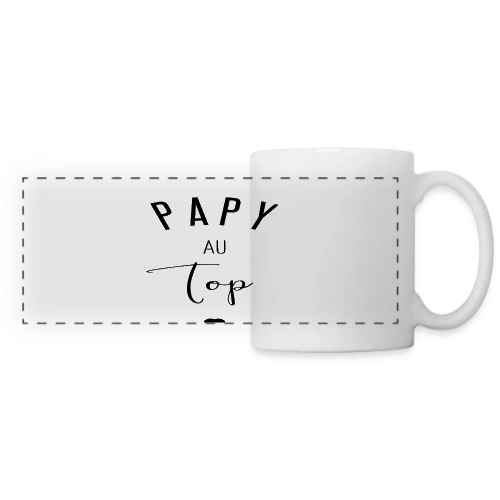 T-shirt Papy au Top - Mug panoramique contrasté et blanc