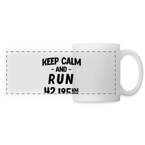Keep Calm and Run : Motivation Course à Pied - Mug panoramique contrasté et blanc