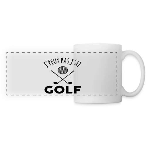J'peux pas, j'ai golf ! - Le T-shirt humour pour golfeurs - Mug panoramique contrasté et blanc