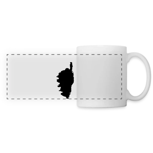 Silhouette Carte Corse - Mug panoramique contrasté et blanc