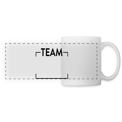 T-shirt Personnalisé 'Never Give Up' - Votre Équipe au Sommet - Mug panoramique contrasté et blanc