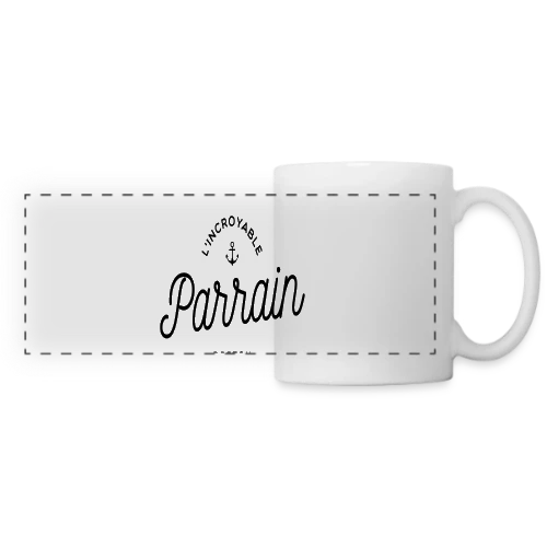 T-Shirt 'L'Incroyable Parrain Breton' - Fier de ses Racines - Mug panoramique contrasté et blanc
