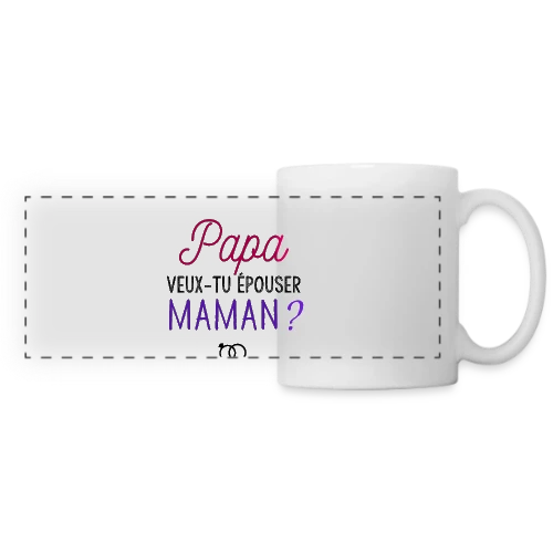Veux-tu Épouser Maman, Papa ? - Mug panoramique contrasté et blanc