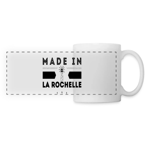 Né(e) à La Rochelle : L'Esprit Rochelais - Mug panoramique contrasté et blanc