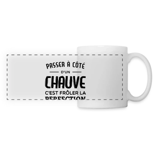 Chauve et Parfait : L'Humour Assume
R - Mug panoramique contrasté et blanc