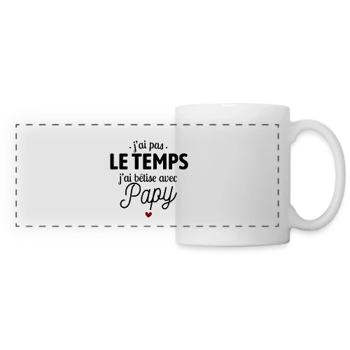 J'ai Bêtise avec Papy ! - Mug panoramique contrasté et blanc