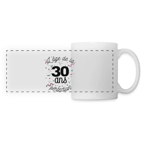 30 Ans : L'Âge de la Perfection - Mug panoramique contrasté et blanc