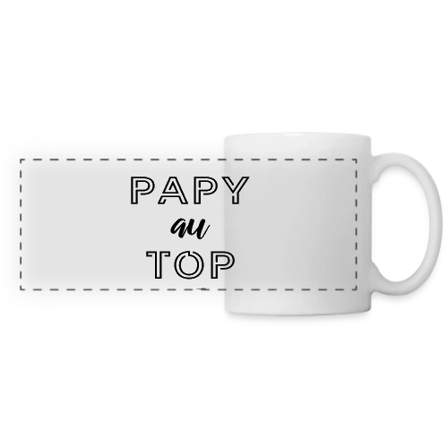 Super Papy - Mug panoramique contrasté et blanc