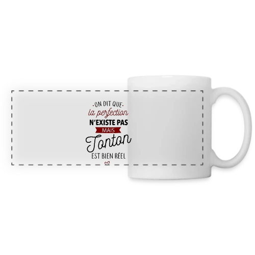 T-shirt Tonton 'La Perfection est Réelle !' - Mug panoramique contrasté et blanc