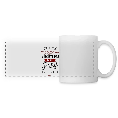 Papy Parfait : La Perfection Faite Homme - Mug panoramique contrasté et blanc