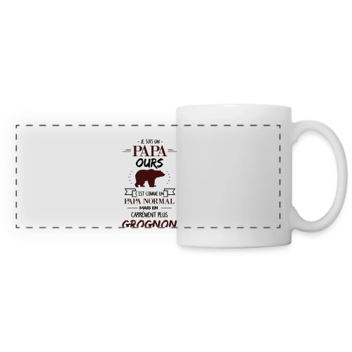T-shirt Papa Ours Grognon - Mug panoramique contrasté et blanc