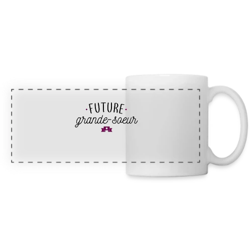 Future Grande Sœur : Annonce Originale & Cadeau Mignon - Mug panoramique contrasté et blanc