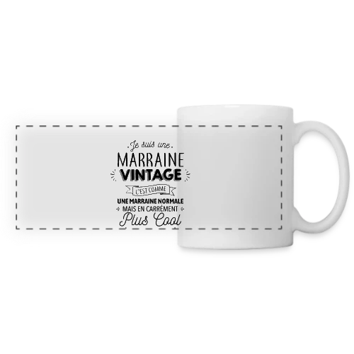 Marraine Vintage : Carrément Plus Cool - Mug panoramique contrasté et blanc