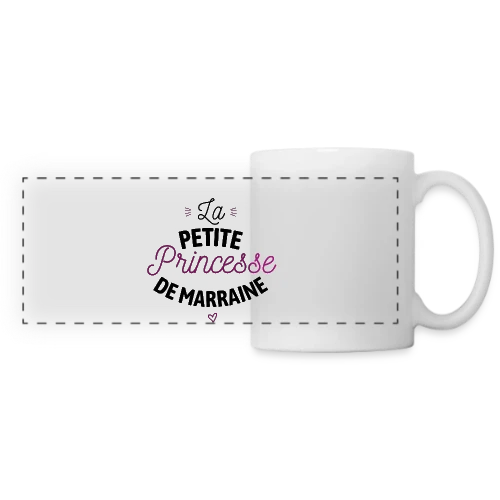 Ma Filleule, Ma Princesse - Mug panoramique contrasté et blanc
