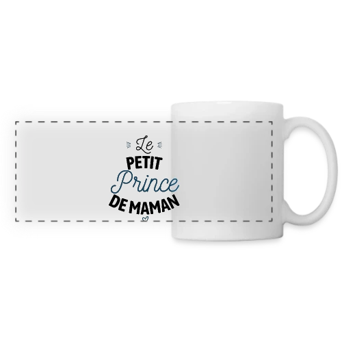 Mon Prince de Maman - Mug panoramique contrasté et blanc
