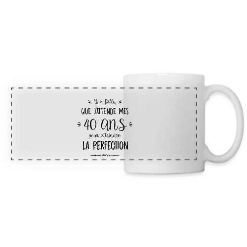 40 Ans et Parfait : L'Âge de la Perfection - Mug panoramique contrasté et blanc