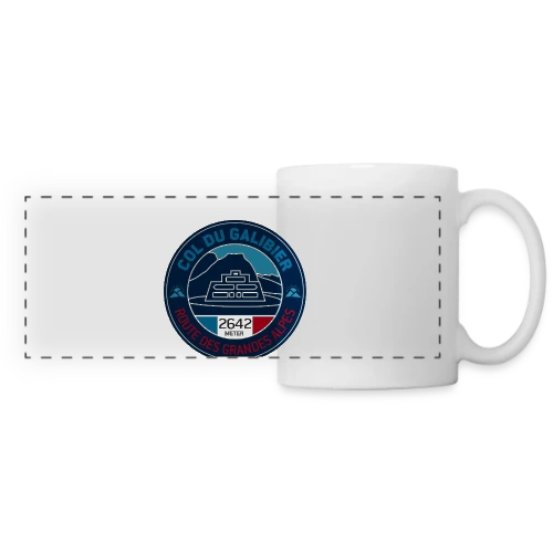 Col du Galibier - Le Sommet Mythique - Mug panoramique contrasté et blanc