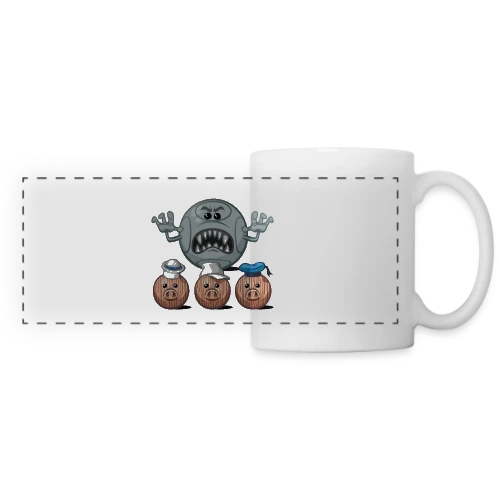 Les 3 petits cochons - Mug panoramique contrasté et blanc