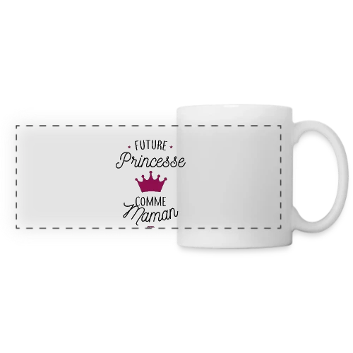 Future Princesse comme Maman - Mug panoramique contrasté et blanc